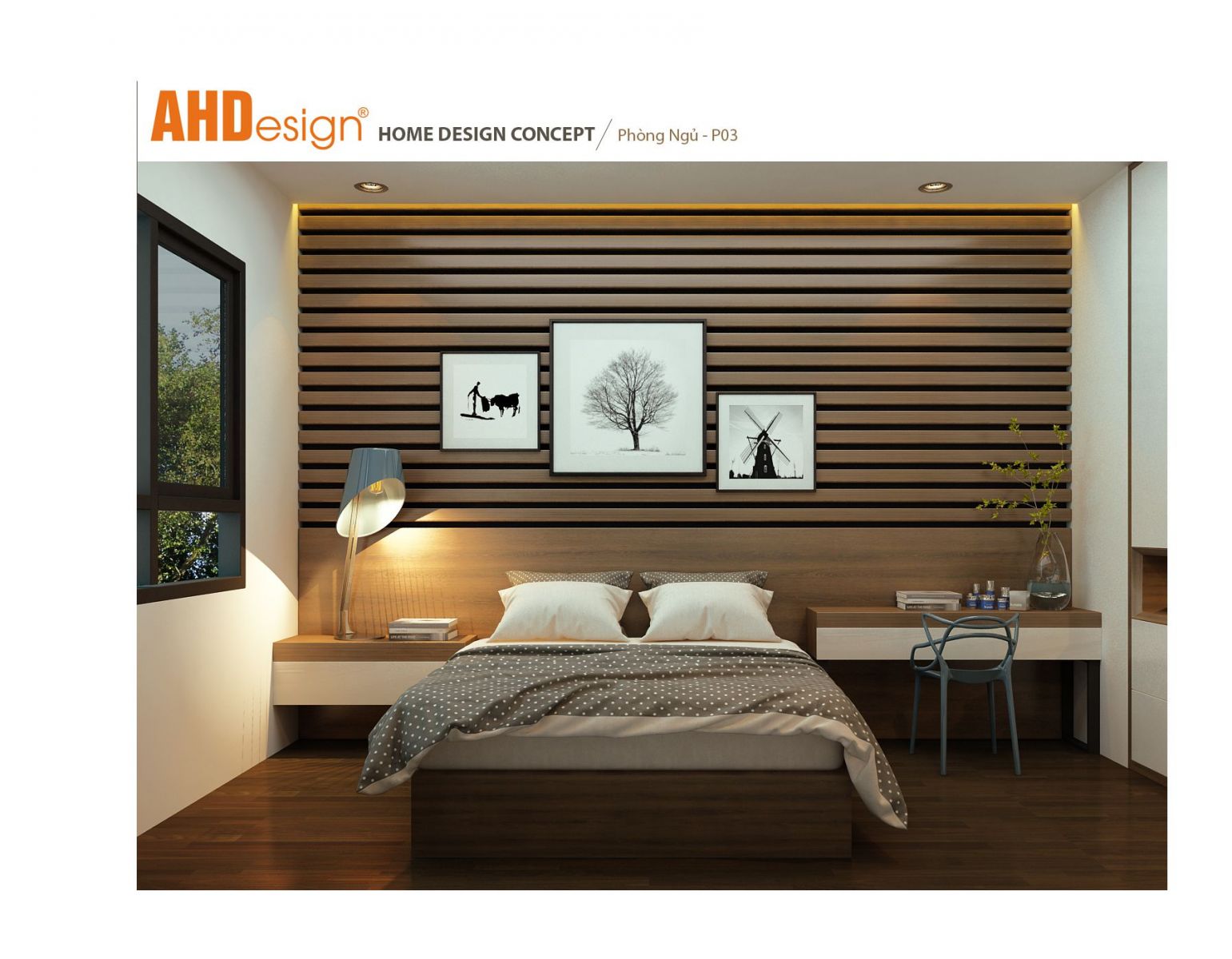 GIƯỜNG GỖ SỒI NAN DỌC